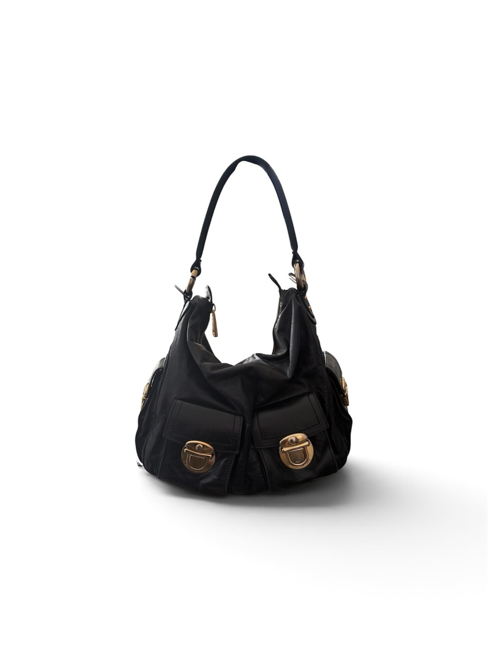 Marc Jacobs Collection 'Blake' Black & Gold Multi-Pocket Hobo Bag Gilmore Girls
